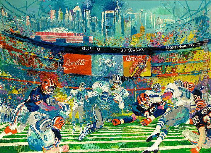 Leroy Neiman Superbowl XXVIII Georgia Dome